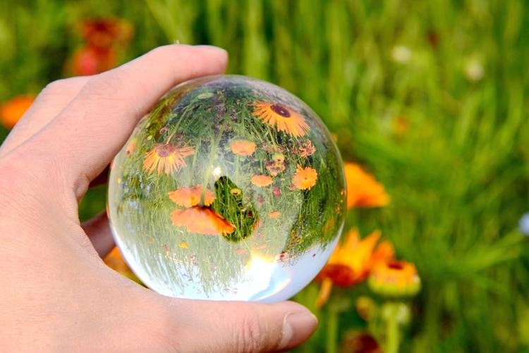 透明水晶球摄影拍摄道具魔术杂技表演拍照美甲玻璃球摆件8cm厘米10