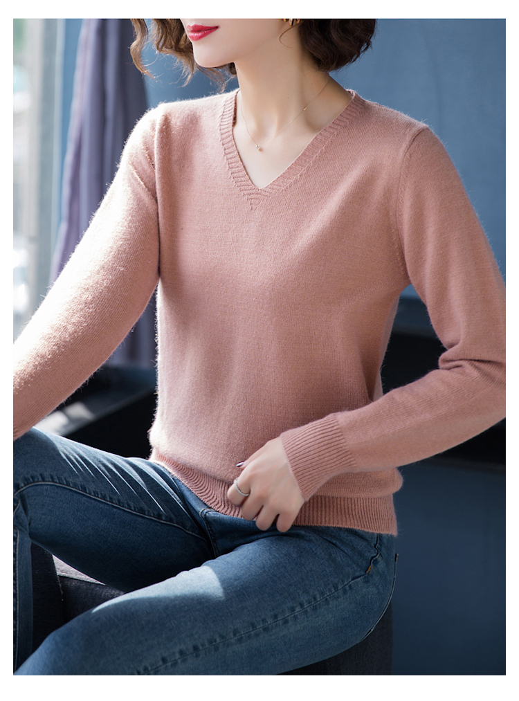 恒源祥女士针织/毛衣 恒源祥官方旗舰店羊毛衫春季短款毛衣女宽松针织