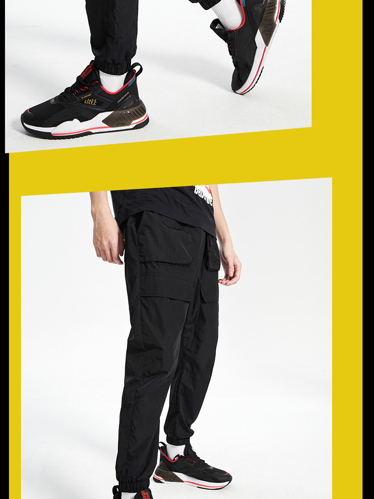 李宁运动裤男士新款badfive篮球系列宽松收口梭织运动长裤