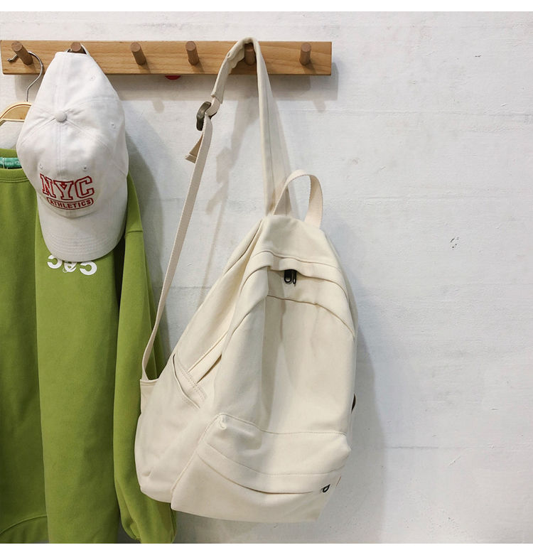 领头鸟日系书包女学生韩版古风初中学生帆布背包校园百搭ins双肩包