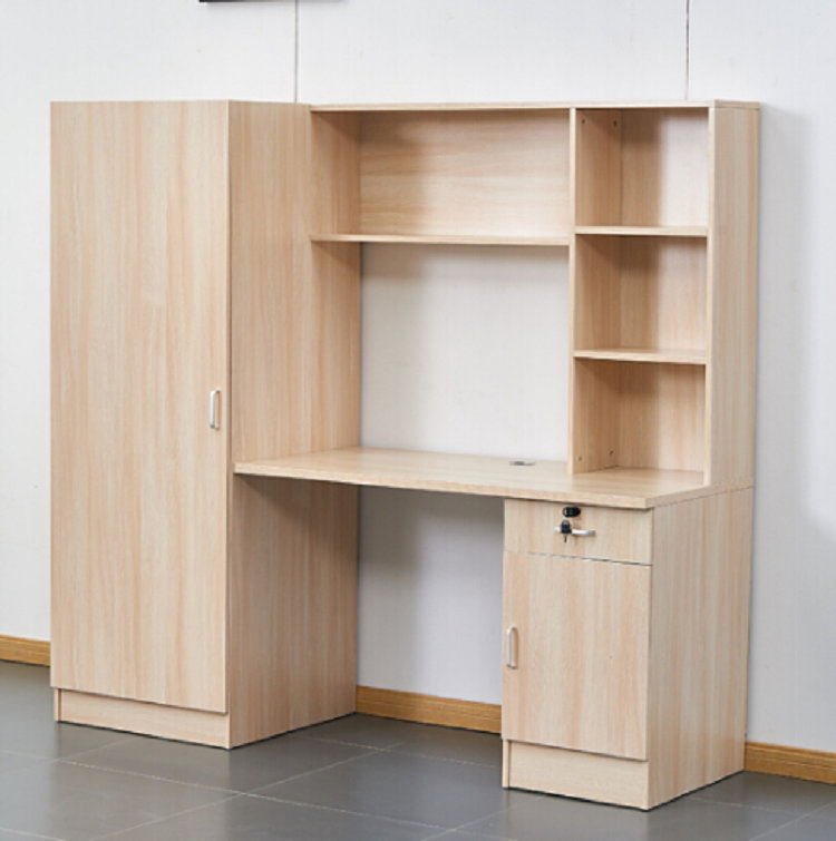 逐鹿中原学生书桌书架组合宿舍书桌带衣柜sh360书桌书架衣柜一体