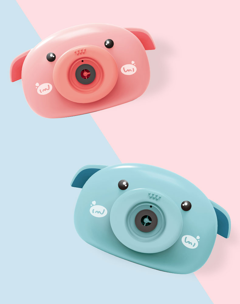 泰真儿童电动吹小猪泡泡机粉色少女心玩具全自动同款网红泡泡相机男孩