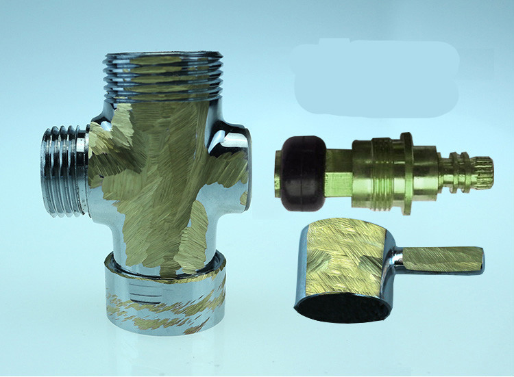 花洒分水器一进二出全铜快开关三通4分6分淋浴分水阀转换开关