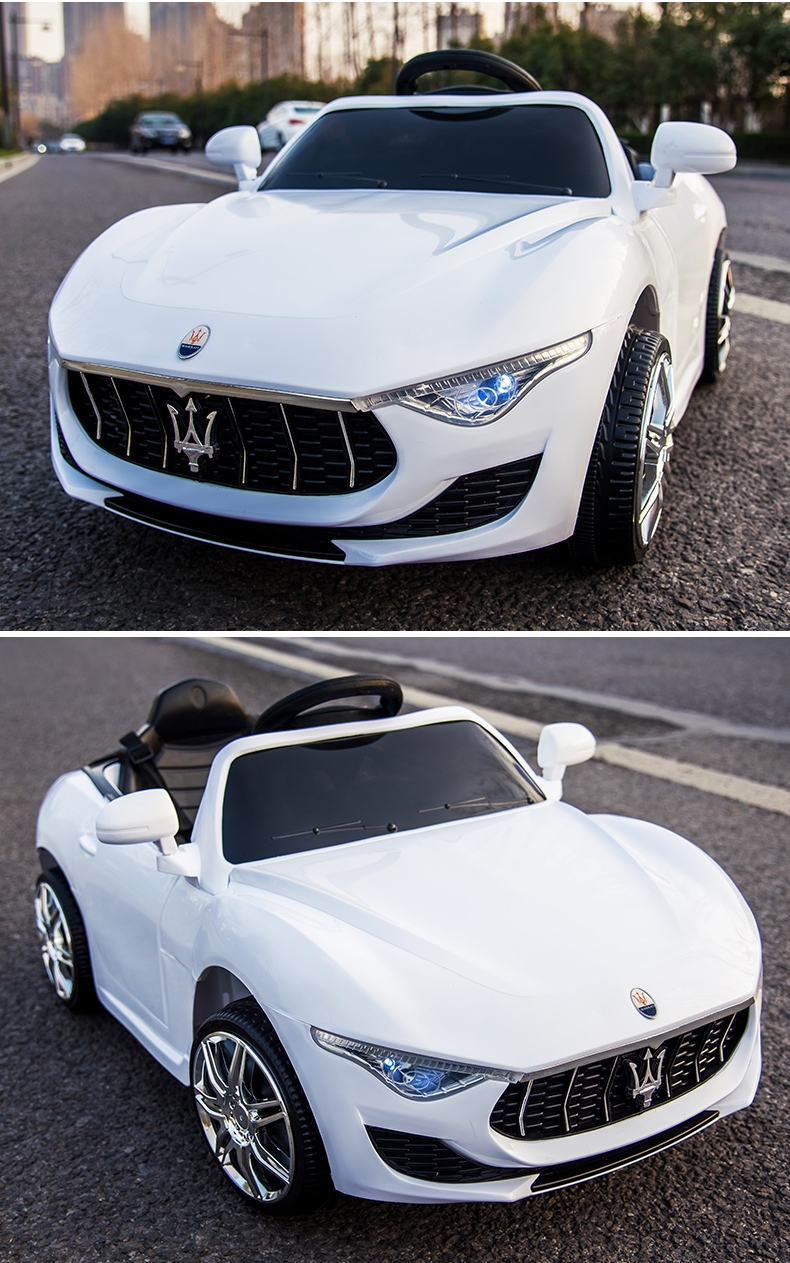 麦希(macce)玛莎拉蒂 儿童电动车四驱四轮遥控汽车小孩宝宝4轮玩具可