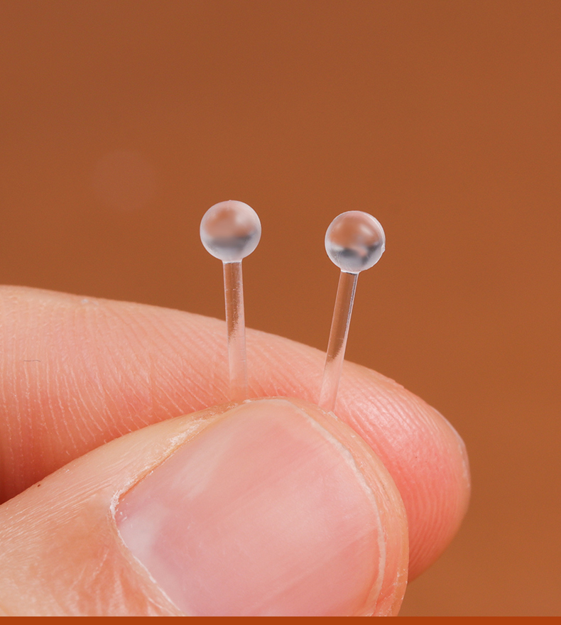 养耳棒养耳洞透明耳棒树脂耳钉女隐形学生塑料耳棍防堵针消毒棒【价格