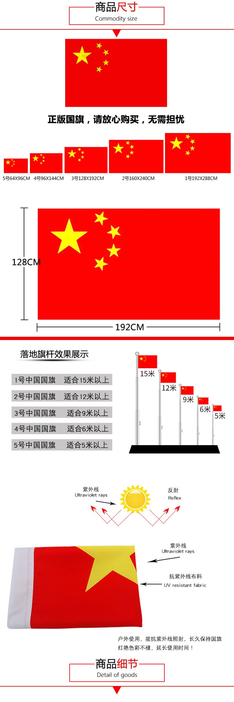 添晴节庆饰品中国国旗号纳米防水党旗团旗五星红旗彩旗定制旗帜定做旗子优质中国国旗 4号旗 96 144cm 一面 价格图片品牌报价 苏宁易购觅波百货专营店