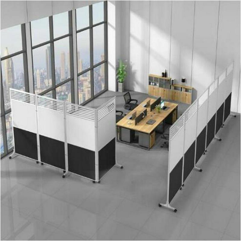 梦强现代简约移动折叠屏风mq602高隔断板式办公室移动屏风每平方米