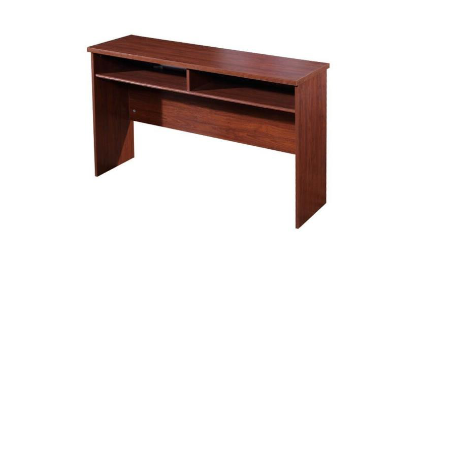 条形桌办公培训台议条桌深色双层带储物