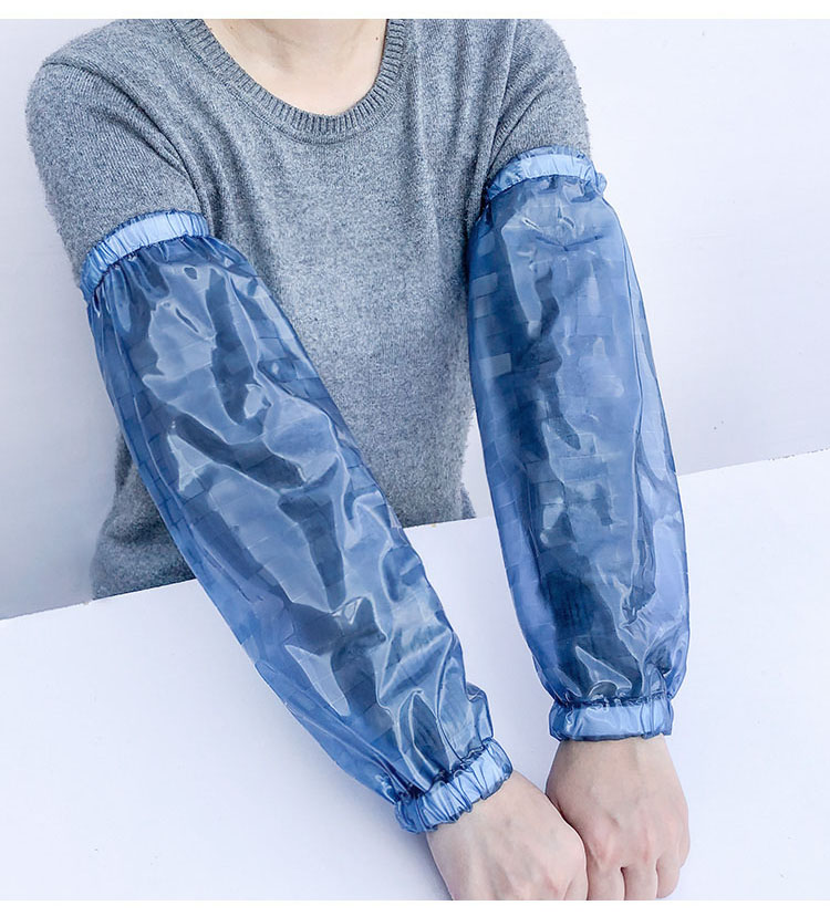 防水袖套pvc长款成人男女透明塑胶护袖厨房餐厅工作防油套袖办公生活
