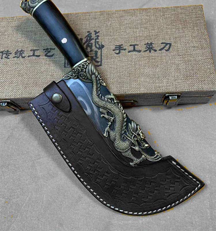 抖音同款龙头菜刀正宗龙泉手工菜刀家用骨刀斩切两用厨房剁骨刀