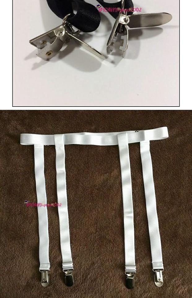 吊带袜半截丝袜防滑金属鸭嘴扣大码吊袜带夹护膝棉袜高筒软靴男女