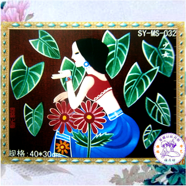 布贴画手工布艺diy材料包学生作业手工作品创意工艺品布艺装饰画归