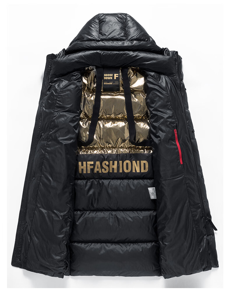 洛狄希斯(rodyhisii)男士羽绒服 rodyhisii品牌波士顿羽绒服[黑金色]