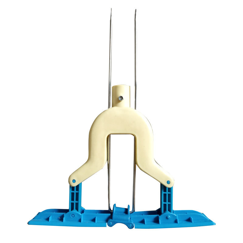 对折胶棉海绵拖把配件整个塑料叉头全新塑料拖把头配件梅红色1个