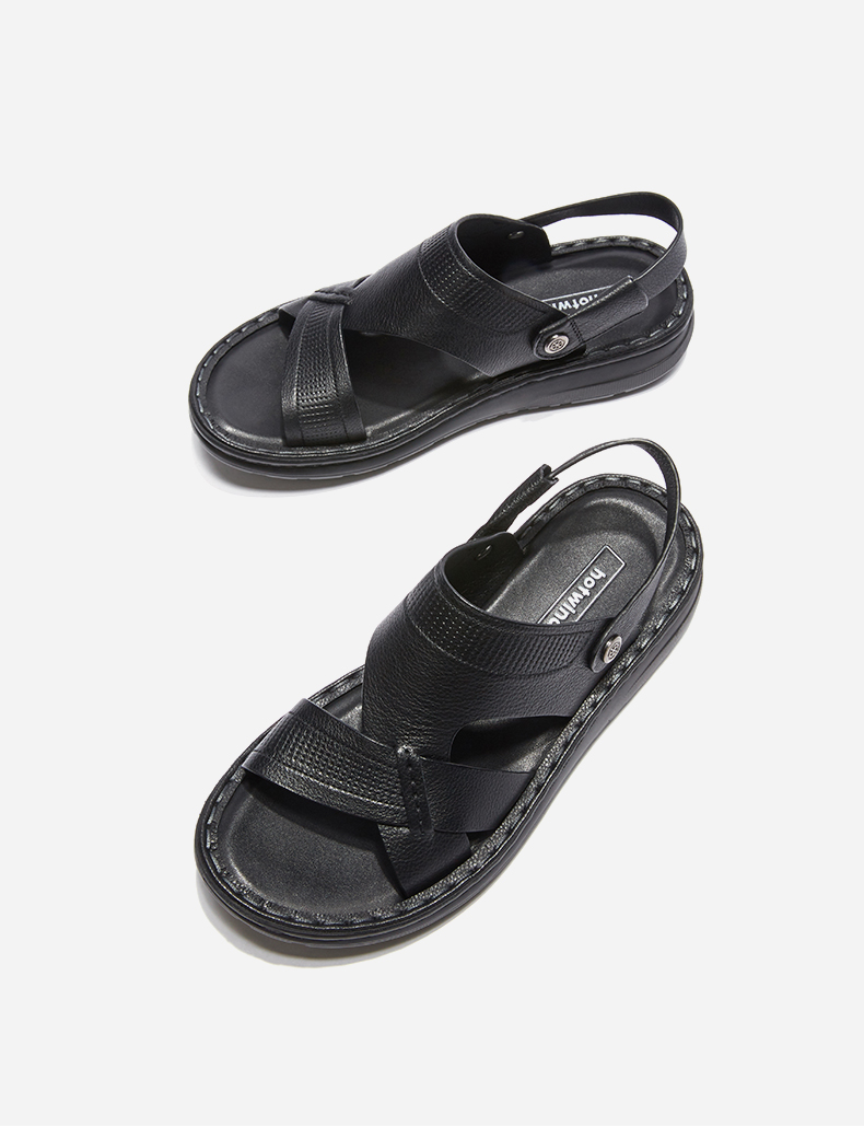 热风hotwind学院风男士时尚凉鞋厚底青年沙滩鞋h64m9202