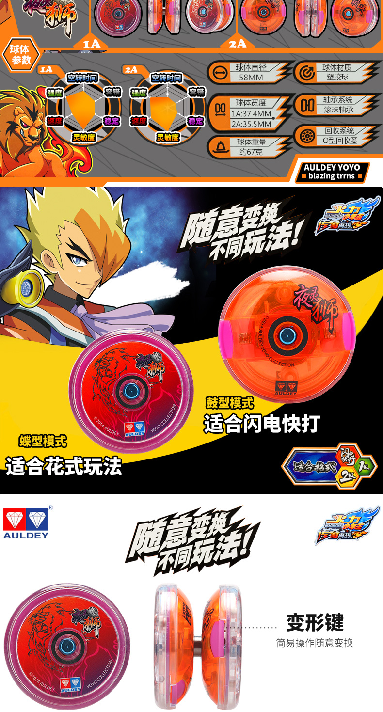 火力少年王5传奇再现赤焰战虎v夜灵狮玄铁磐龙悠悠溜溜球夜灵狮676304