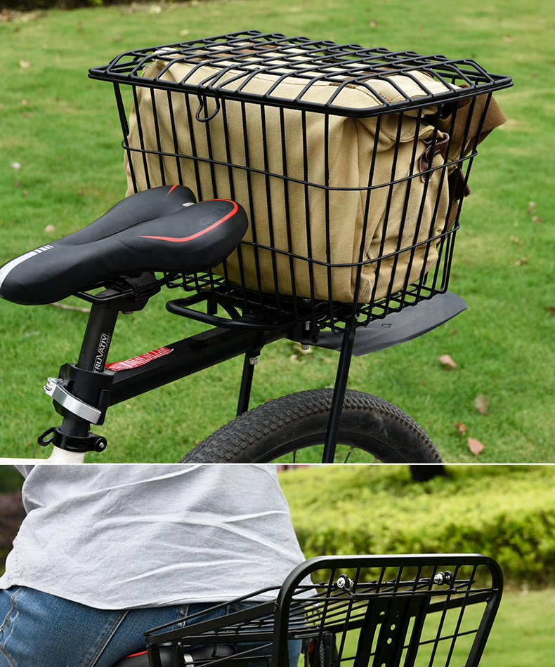曼嘉琦(manjiaqi)自行车配件 自行车后车筐电动车框篮子通用山地车