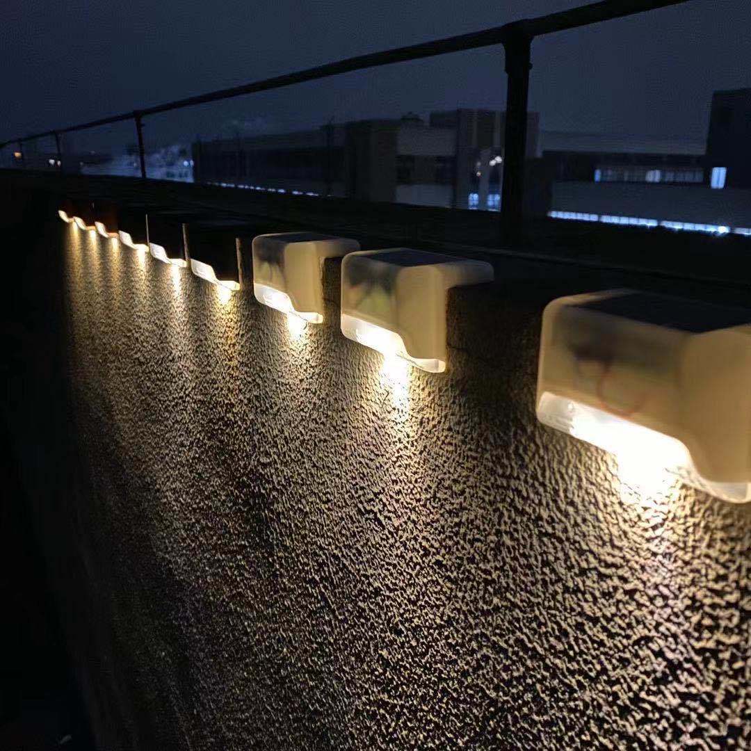 单笔买七送一户外l太阳能栏杆灯楼梯灯墙壁灯护栏庭院灯景观灯棕色暖