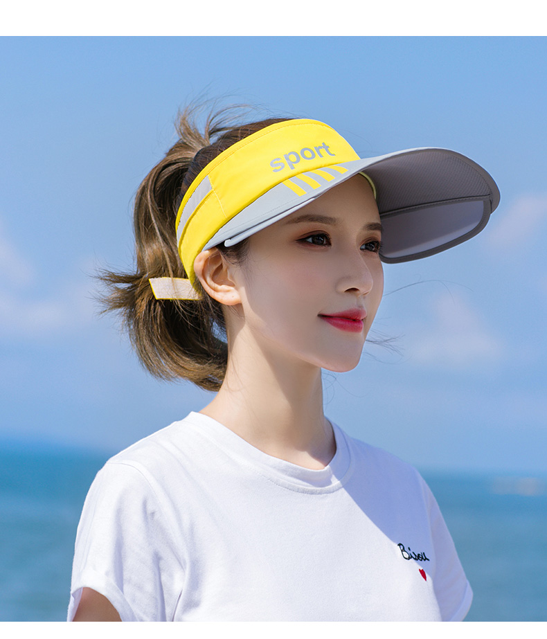 lake遮阳帽子女夏季防晒防紫外线大檐空顶夏天户外骑车遮脸无顶太阳帽