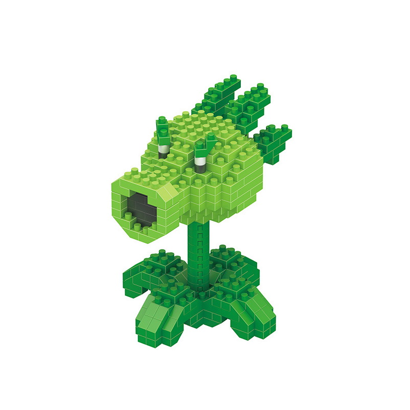 兼容legao积木植物大战僵尸积木模具玩具3d玩具拼装小颗粒向日葵