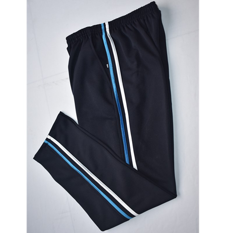 藏青色双红条蓝条运动宽松加服校裤小学初高中生男女学生校服裤子