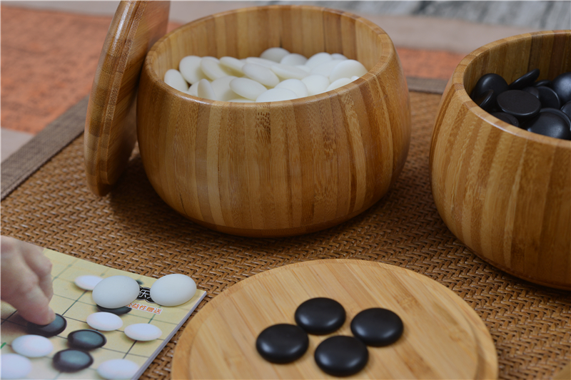 仿玉围棋便楠竹围棋套装仿子棋便携式旅行棋子五子棋培训象棋