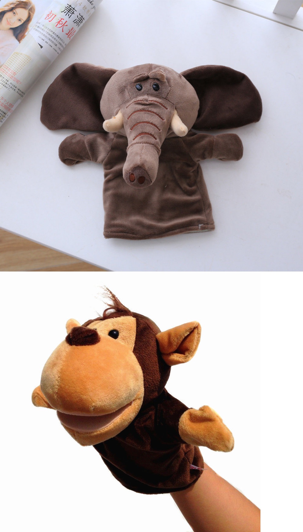 腹语动物手偶玩具娃娃嘴巴能动亲子游戏讲故事卡通手套玩偶能张嘴