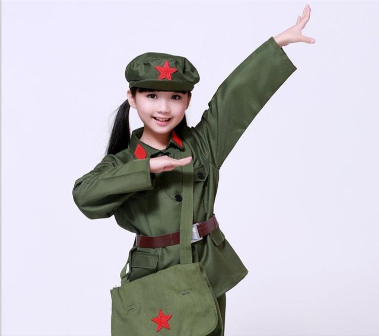小红军衣服儿童演出服小八路军红卫兵女新四军红星闪闪军装表演服