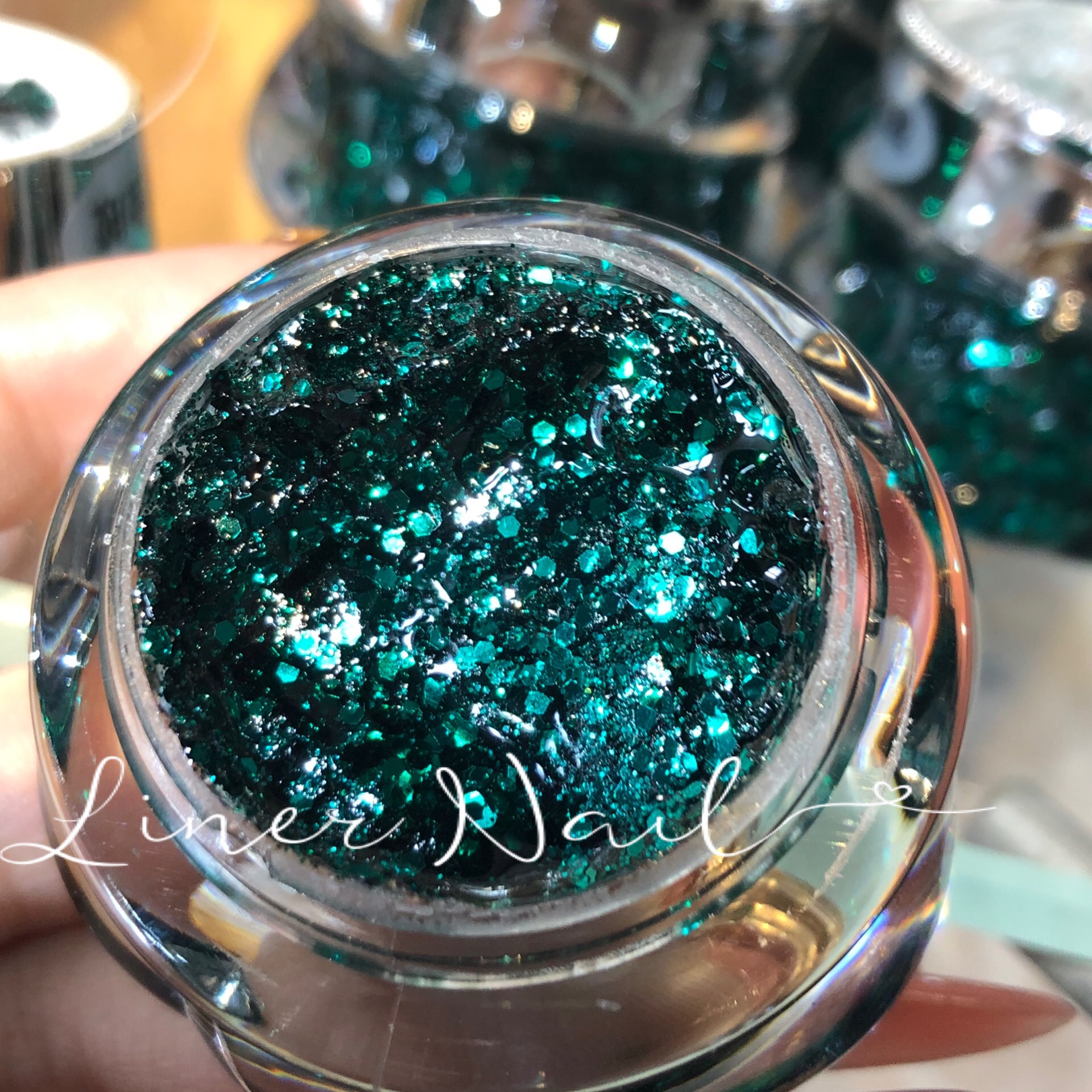 林洱美甲光疗胶彩胶银色大亮片渐变指甲油胶可卸渐变胶uv胶15ml