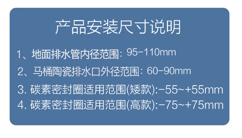 新式碳素密封圈(灰色加高款) 高分子黄油法兰 默认尺寸