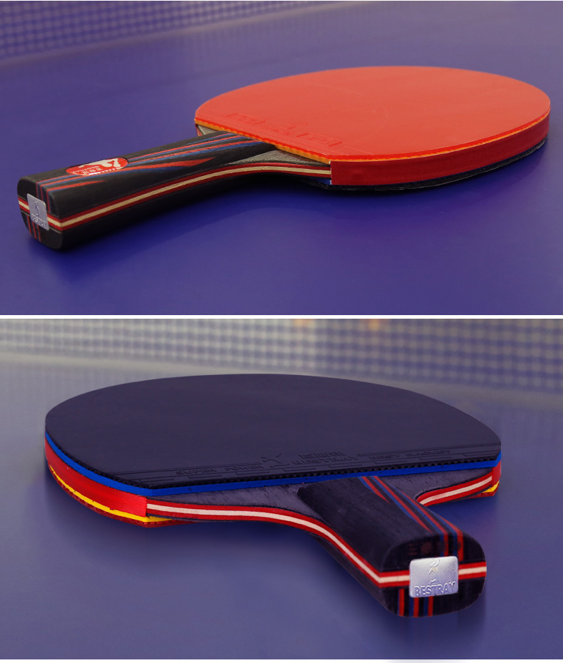超级新品 百斯锐乒乓球拍直拍横拍初学者红黑纳米碳王成品兵乓球拍