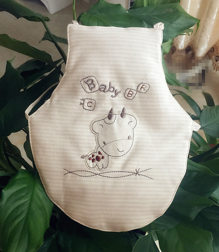 婴儿肚兜彩棉宝宝儿绣花护肚子肚围夏薄秋冬加棉厚款