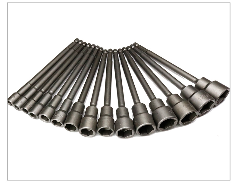 法耐(fanai)套筒及配件 强磁性铬钒合金钢风批套筒法耐加长电钻批头外
