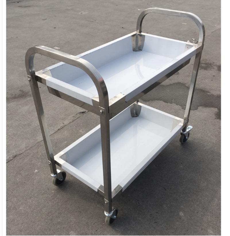环杰不锈钢餐车收碗车二层推车收餐车送餐车zr054