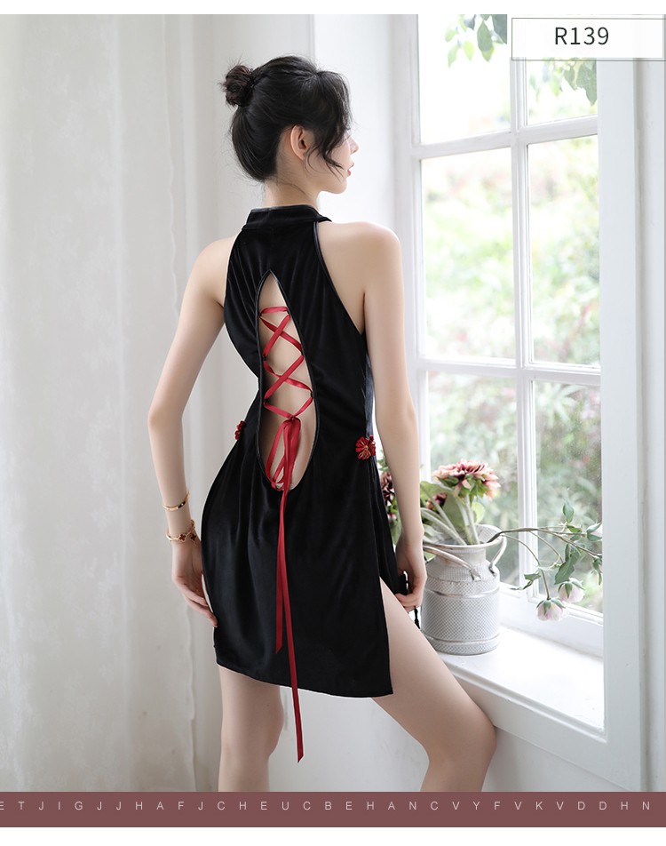 情趣内衣性感透明旗袍制服床上诱惑套装女古代青楼衣服超骚 费琳