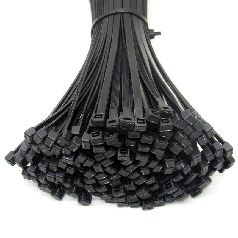 10根黑色自锁式防冻扎带尼龙耐寒5x300mm勒死狗一拉得线束电线绑带