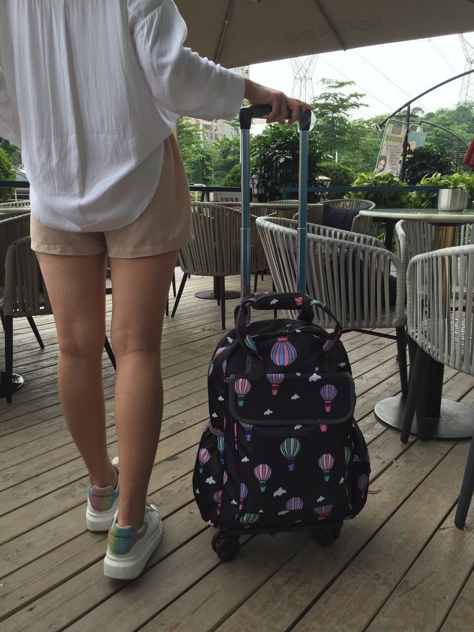 尤柯武术搏击 新品拉杆包双肩背包电脑包带轮子可拆可折叠旅游上学