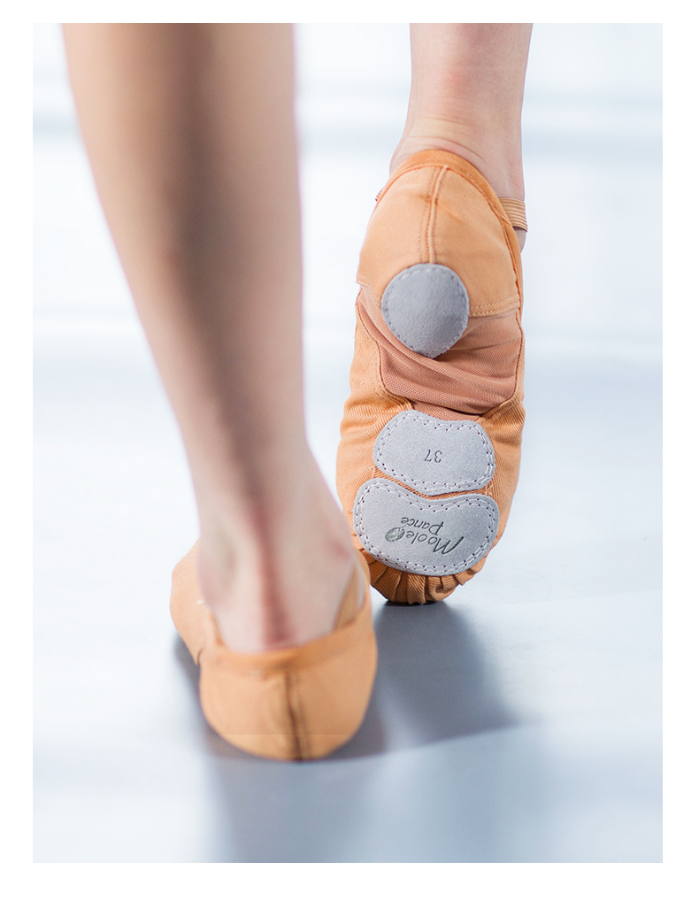 小茉莉弹力网舞蹈鞋女软底练功鞋成人免系带猫爪鞋芭蕾舞形体鞋