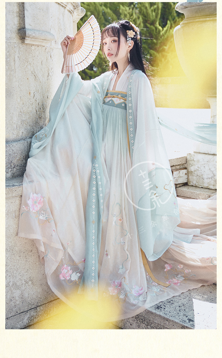 重工刺绣广袖大袖衫绣花汉服外套女装