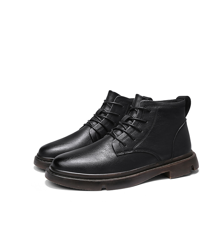 班纳(enlen&benna)2020新款马丁靴男短靴秋冬季男靴中帮英伦风皮鞋男