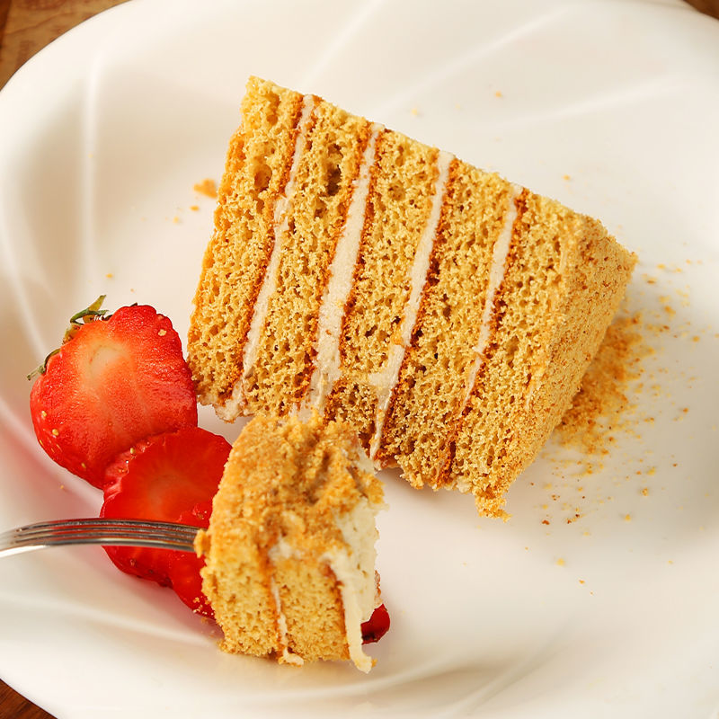 俄罗斯风味提拉米苏奶油夹心蜂蜜6英寸甜点生日蛋糕奶油味单独一个