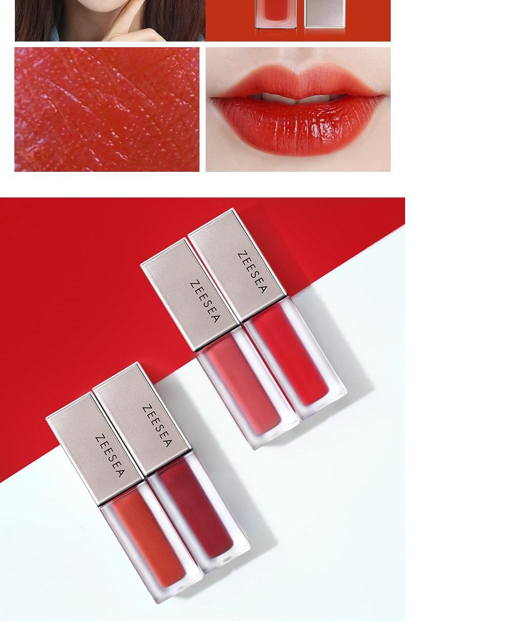 zeesea滋色梵高雾面哑光唇釉持久保湿唇彩唇蜜染唇液口红女学生