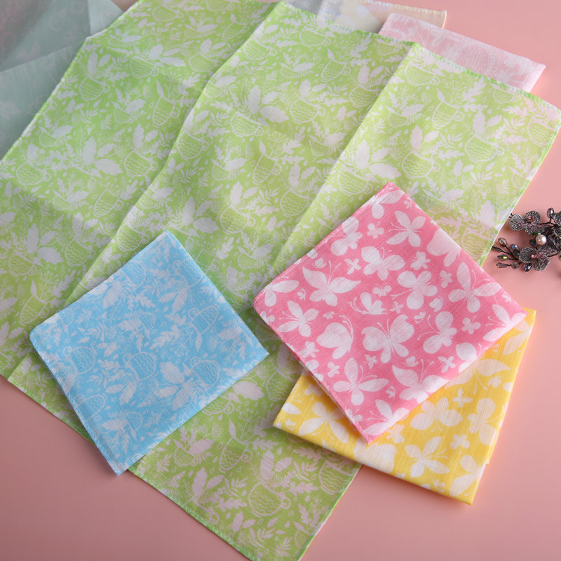 聚范美纱女士手帕擦汗小手绢随身方巾小规格吸水快