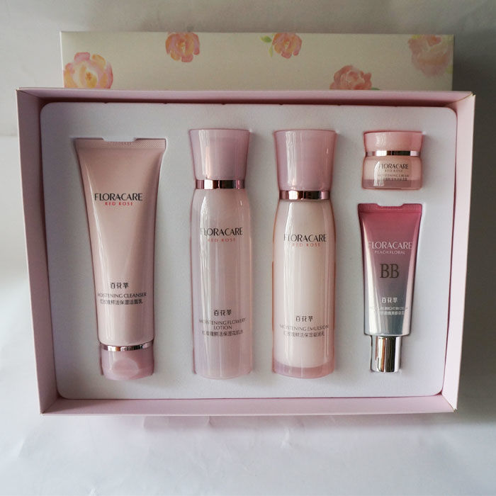 百花萃红玫瑰鲜活保湿新肌礼盒深层补水保湿面部护肤品套装女
