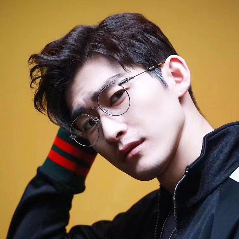 经典克罗心眼镜框男张翰同款近视眼镜架大框复古圆脸配度数眼镜女