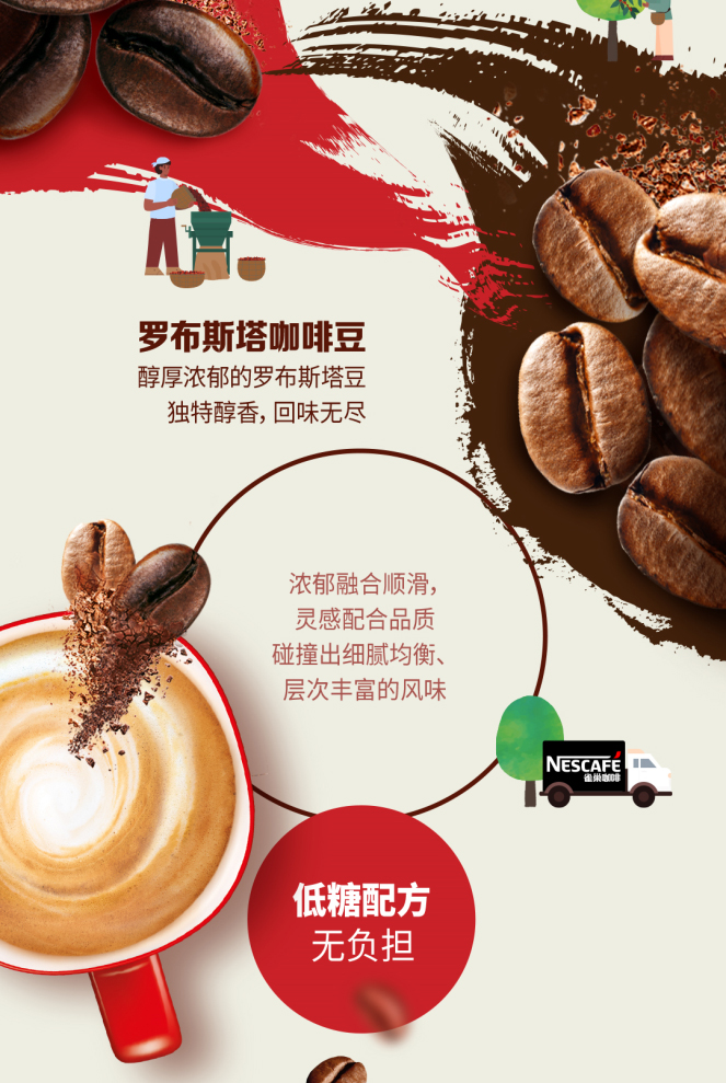 雀巢nestle12原味咖啡15kg100条x15g盒装速溶咖啡