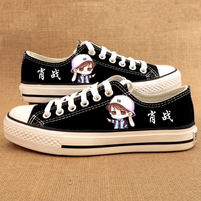 热卖新款肖战明星陈情令周边低邦女鞋休闲鞋青少年学生鞋粉丝帆布鞋