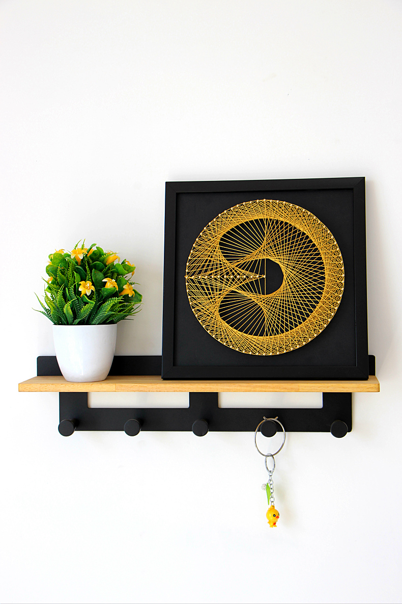 几何图形钉子绕线画diy材料包毛线缠绕画手工装饰纱线弦丝