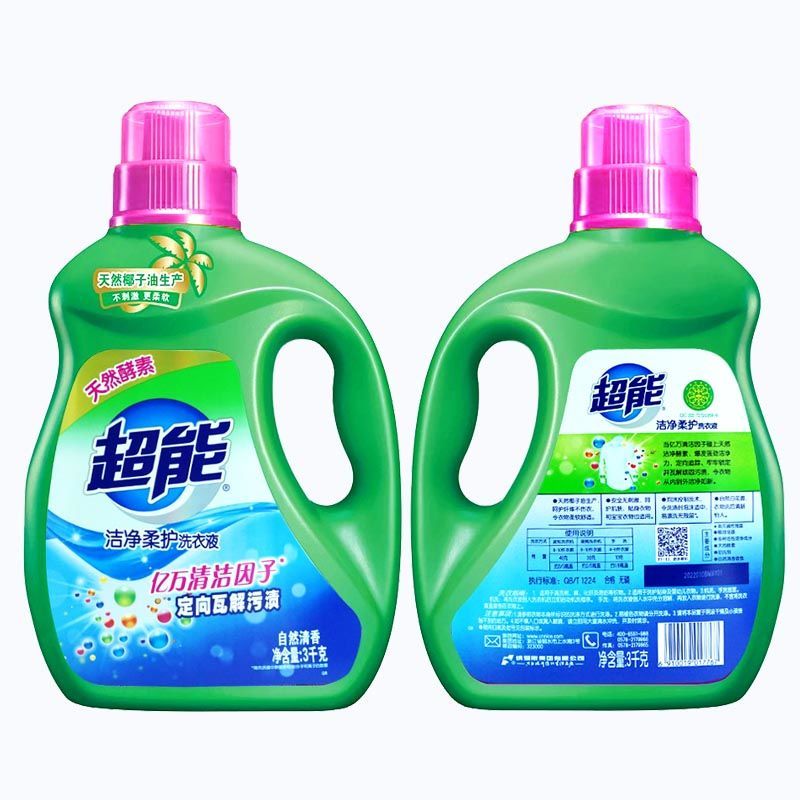 《超能3kg装6斤酵素香氛玫瑰茉莉清香椰子油洁净柔护家庭装洗衣液 3kg