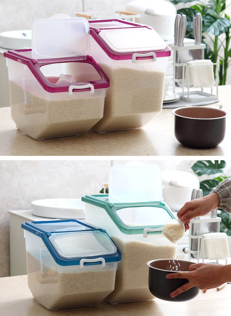 米箱橱柜大号面粉桶米桶厨柜米面密封厨房盒子嵌入式米柜塑料收纳桶